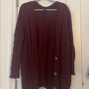 Burgundy Cardigan